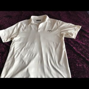 Calloway white Gold Polo Sz XL